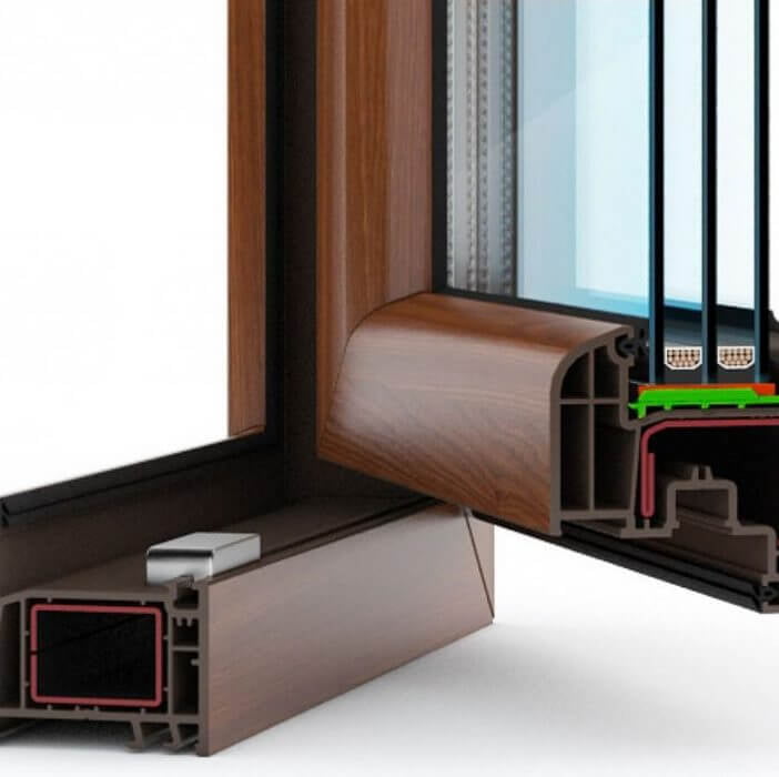 Цветные окна REHAU фото